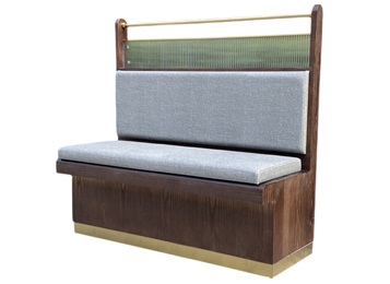 火鍋店中式時尚實(shí)木卡座沙發(fā)