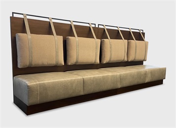 火鍋店時尚簡約實(shí)木卡座